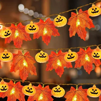 10/20/30/40Leds Helovinas LED String Žibintai Nešiojamų Moliūgų Vaiduoklių Skeletas Žibintai Namų Baras Helovinas Šalis Dekoro Prekių.