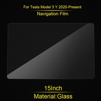 15Inch Automobilių Stiklo GPS Navigacijos Ekrano Plėvelės Raštas Vidaus Įklija, Tesla Model 3 Y 2020-Dabartinė Auto Priedai