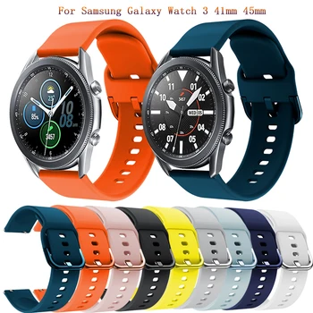 20 22mm Minkšto Silikono Dirželis Samsung Galaxy Žiūrėti 3 41mm 45mm Išmaniųjų laikrodžių apyrankės Galaxy Watch3 Riešo Dirželiai Priedai