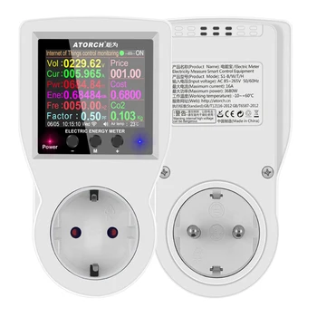 220V AC WIFI Smart Lizdas, Skaitmeninis Wattmeter ES Prijunkite Elektros Skaitiklis suvartojamos Elektros Energijos Kilovatų Galios Energijos Skaitiklis