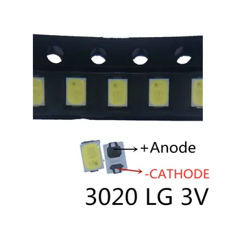 50piece/daug remonto LG LCD TV LED apšvietimas Straipsnis lempos SMT SMD Led 3V 3020 Šalta balta šviesos diodų