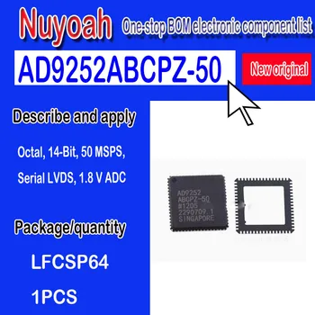 AD9252ABCPZ-50 LCSP64 8-channel 14-bitų 50 MSPS serijos LVDS ADC naujas originalus vietoje Octal Skaitmeninio į analoginį keitiklis IC mikroschemoje