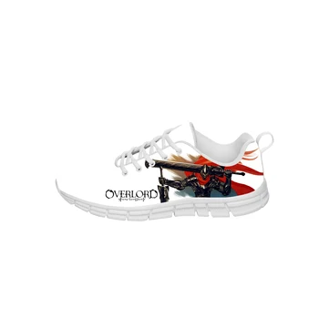 Anime Overlord Sportbačiai Vyrai Moterų Paauglys Mados Atsitiktinis Audinys Batai Drobė Bėgimo Bateliai Balti 3D Atspausdintas Lengvas batų
