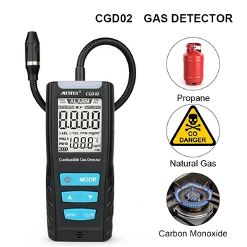 CGD02 Degiųjų Dujų Detektorius Dujų Analizatorius SND Metrų Degiųjų gamtinių dujų Nuotėkio Vietai Nustatyti Matuoklis su Garso Signalo Teste