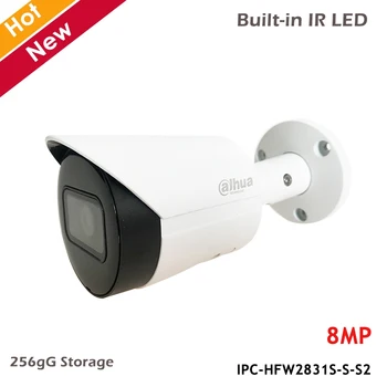 Dahua 8MP Apsaugos Kamera, Built-in infraraudonųjų SPINDULIŲ LED IR 30m H. 265+ Parama 256G SD Kortelę Judesio Aptikimo PoE IP vaizdo Kamera IPC-HFW2831S-S-S2