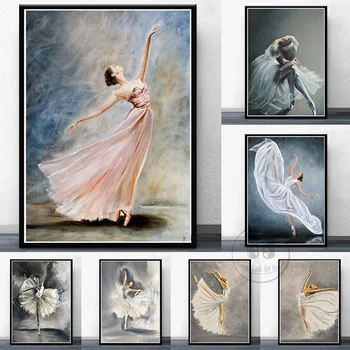 Derliaus Ballerina Tapybos Atspausdinta ant Drobės Baleto Šokėja, Plakatų ir grafikos Paveikslas Sienos Meno Nuotrauką Kambarį Namų Dekoro