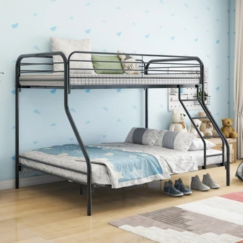 Dviaukštė lova, motinos ir vaiko lova, dvigulė lova, metalinės dviaukštės lovos, su sustiprinta atitvaro