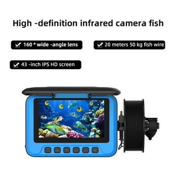 FDV3000 HD Žvejybos Stebėsenos 4000mAH Papildomų Iong Laukimo Žvejybos Kamera, Infraraudonųjų spindulių Naktinis Matymas po vandeniu Vaizdo Žuvų Ieškiklis