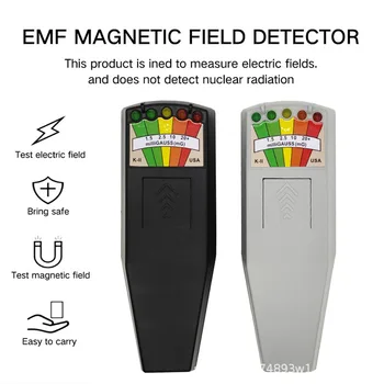 K2 Skaitmeninis Elektromagnetinio Lauko EMF Gaus Metrų Vaiduoklių Medžioklės Detektorius Nešiojamų EMF Magnetinio Lauko Detektorius 5 LED Gaus Matuoklis