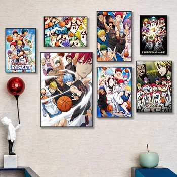 Klasikinės Japonų Anime Kuroko Krepšinio Plakatų ir grafikos Paveikslai Tapyba Sienos paveiksl Namų Kambario Dekoro Cuadros