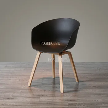Kompiuteris Vieno Namų Ūkio Plastikiniai Kūrybos Paprasta Modernios Medžio Masyvo Derybų Kavos Kėdės Valgomojo Kėdžių Šiaurės Valgomojo Kėdės