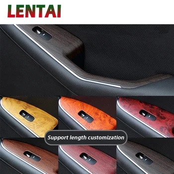 LENTAI Automobilių Lipdukas Medienos tekstūros Plėvelę Pluošto Vinilo Įvyniojimas Auto Interjero PVC Plėvelės Seat Leon Ibiza 