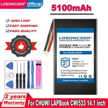 LOSONCOER Top Brand 100% Naujas 5100mAh CWI533 Nešiojamas Baterija CHUWI LapBook CWI533 14.1 colio Windows 10 Nešiojamojo kompiuterio Baterijas