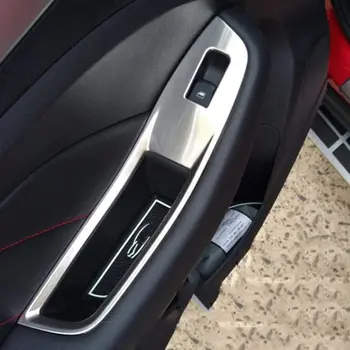 MG ZS 2017-2021 Automobilio Lango Mygtuką Perjungti Padengti Stiklo Kėlimo Apdailos Rėmelis Nerūdijančio Plieno Apdaila Priedai
