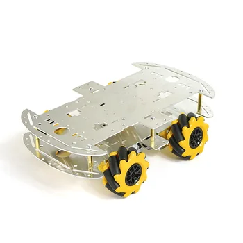 McCanum Varantys Vežimėlio 4WD Metalo Lenkimo Plokštė Vežimėlio Važiuoklės Robotas Programavimo Priedais Rinkinys Protingas Automobilis