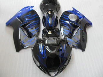 Motociklo karšto pardavimo Lauktuvės nustatyti Suzuki 1996-2007 GSXR1300 96-07 GSXR1300 mėlyna liepsna juodi Purvasargiai dalys