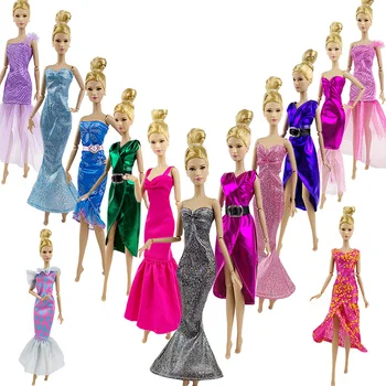 Multi-stiliaus Mados Lėlės Drabužiai, Vakaro Suknelė Barbie Lėlės Komplektus Slidinėti Suknelė Barbie Lėlių 1/6 Lėlės Priedai