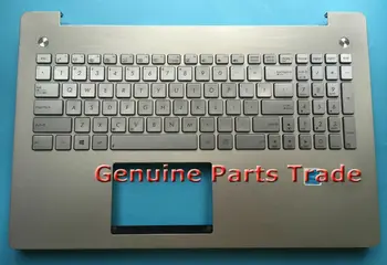 Originali 95%NAUJOS Originalą ASUS N550 N550JV N550J N550X klaviatūra su palmrest JAV Versija sidabrinė