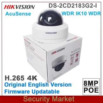 Originalus Hikvision 8Mp DS-2CD2183G2-aš AcuSense POE IR Vandal WDR Fixed Dome Network Camera