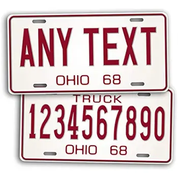 Pasirinktinis Tekstas 1968 Ohajo Licenciją Plokštelės Bet Tekstas Asmeninį Derliaus OH Auto Žymeklį Sienų Apdaila Metalo Sienos Ženklas