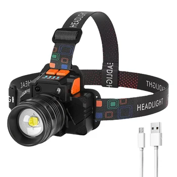 Pažangi Garbanojimo Jutiklis LED Žibintų 800LM Galvos montuojamas Žibintuvėlis USB Įkrovimo Vandeniui IPX4 Stovyklavimo Naktį Dviračiu
