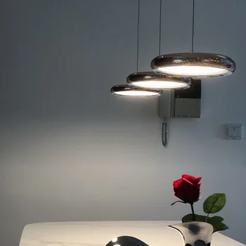 Sieniniai šviestuvai LED šviestuvo Modernus Nordic light prabangus restoranas, miegamojo lovos small Nordic restoranas, baras liustra