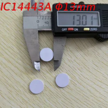 Skersmuo 13mm M1 chip 13.56 MHz IC monetos žymes 10vnt/Daug