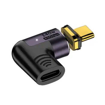 Tipas-C Adapteriu, Plug And Play 40Gbps Didelis Perdavimo 140W Greito Įkrovimo L Formos, stačiu Kampu Magnetinis USB Extender C
