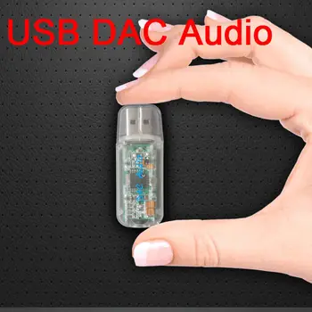 USB DAC HiFi Garso plokštė PCM2706 Dekoderis Garso Keitiklis Headphone Amp OTG mobiliojo TELEFONO, nešiojamojo kompiuterio išorinę garso plokštę, 3.5 mm pc