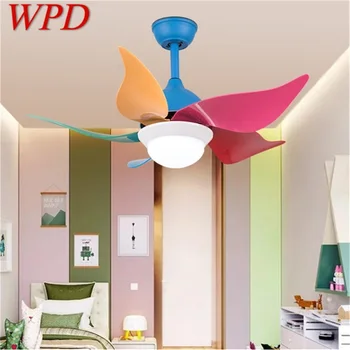 WPD Šiuolaikinio Spalvinga Ventiliatorius Šviesos Nuotolinio Valdymo pulto LED Lempos, Namų Vaikų, Miegamojo, vaikų Darželis