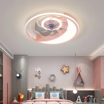 Šiuolaikinės Dekoratyvinės LED Lubų Lempų Sietynas ventiliatorius Miegamasis Ventiliatorius su LED Šviesa Ir Kontrolės Lubų Ventiliatoriai su Šviesos