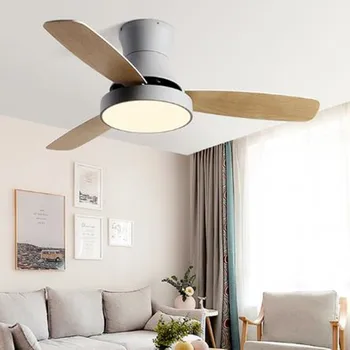 Šiuolaikinės ventiliatorius žibintai su LED žibintai ir nuotolinio valdymo valgomasis, svetainė, miegamasis, virtuvė, mediniai išjungti