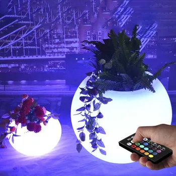 Šviesos Vazonas LED Įkrovimo Nuotolinio Valdymo RGBW LED Švyti Bonsai Sultingi Namo, Sodo, Biuro Vestuvių Dekoravimas Plante Puodą