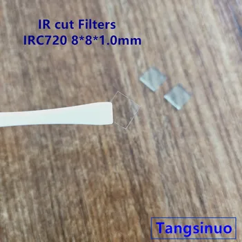 5vnt 8*8*1.0 mm IR Cut Filter 720nm IRC720 Infraraudonųjų spindulių Užblokuotas Lakas Stiklo