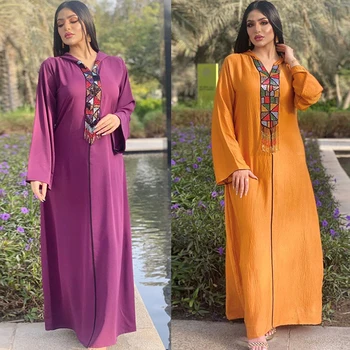 Abaja Dubajus Turkijos Musulmonų Gobtuvu Suknelė Moterims Maroko Caftan Šalis Suknelė Islamo Drabužių Eid Ramadanas Skraiste Mubarakas Djellaba Femme