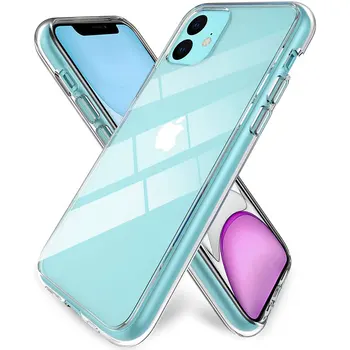 Hibridinis Slim Crystal Clear Atveju iPhone, 11 Pro Max X XS XR SE 2 